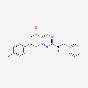 molecular formula C22H21N3O B4061507 2-(苄基氨基)-7-(4-甲基苯基)-7,8-二氢-5(6H)-喹唑啉酮 