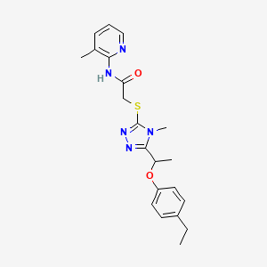 2-({5-[1-(4-ethylphenoxy)ethyl]-4-methyl-4H-1,2,4-triazol-3-yl}thio)-N-(3-methyl-2-pyridinyl)acetamide