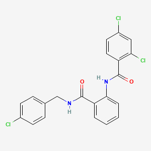 molecular formula C21H15Cl3N2O2 B4061523 2,4-dichloro-N-(2-{[(4-chlorobenzyl)amino]carbonyl}phenyl)benzamide 