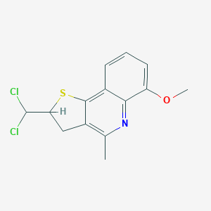 molecular formula C14H13Cl2NOS B406155 2-(Dichloromethyl)-6-methoxy-4-methyl-2,3-dihydrothieno[3,2-c]quinoline CAS No. 332150-42-2
