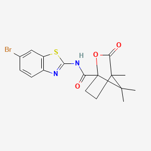 N-(6-bromo-1,3-benzothiazol-2-yl)-4,7,7-trimethyl-3-oxo-2-oxabicyclo[2.2.1]heptane-1-carboxamide