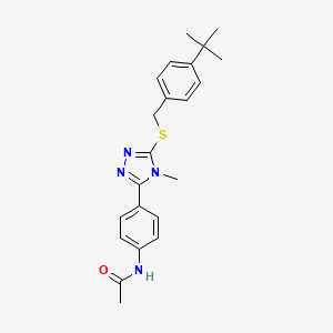 molecular formula C22H26N4OS B4061557 N-(4-{5-[(4-tert-butylbenzyl)thio]-4-methyl-4H-1,2,4-triazol-3-yl}phenyl)acetamide 