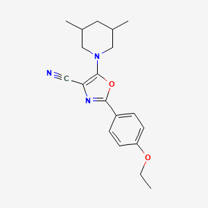 molecular formula C19H23N3O2 B4061570 5-(3,5-二甲基-1-哌啶基)-2-(4-乙氧基苯基)-1,3-恶唑-4-腈 