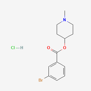 molecular formula C13H17BrClNO2 B4061618 1-methyl-4-piperidinyl 3-bromobenzoate hydrochloride 