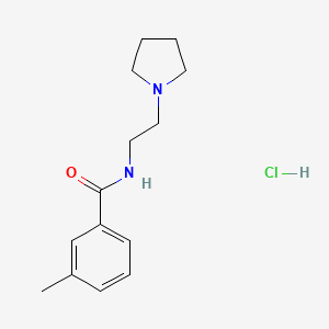 molecular formula C14H21ClN2O B4061626 3-methyl-N-[2-(1-pyrrolidinyl)ethyl]benzamide hydrochloride 