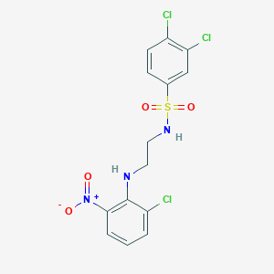 3,4-dichloro-N-{2-[(2-chloro-6-nitrophenyl)amino]ethyl}benzenesulfonamide