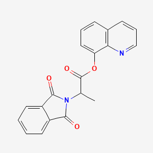 molecular formula C20H14N2O4 B4061665 8-quinolinyl 2-(1,3-dioxo-1,3-dihydro-2H-isoindol-2-yl)propanoate 
