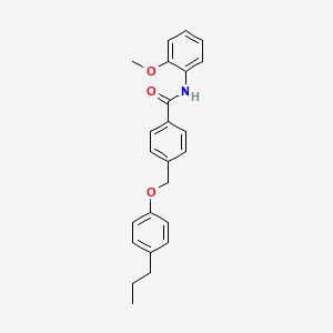 molecular formula C24H25NO3 B4061667 N-(2-methoxyphenyl)-4-[(4-propylphenoxy)methyl]benzamide 