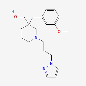 {3-(3-methoxybenzyl)-1-[3-(1H-pyrazol-1-yl)propyl]-3-piperidinyl}methanol