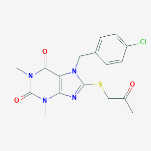 7-(4-chlorobenzyl)-1,3-dimethyl-8-[(2-oxopropyl)sulfanyl]-3,7-dihydro-1H-purine-2,6-dione