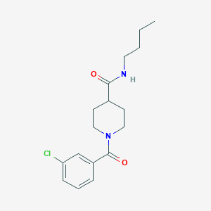 molecular formula C17H23ClN2O2 B4061693 N-butyl-1-(3-chlorobenzoyl)-4-piperidinecarboxamide 