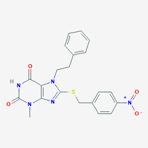 3-methyl-8-[(4-nitrobenzyl)sulfanyl]-7-(2-phenylethyl)-3,7-dihydro-1H-purine-2,6-dione