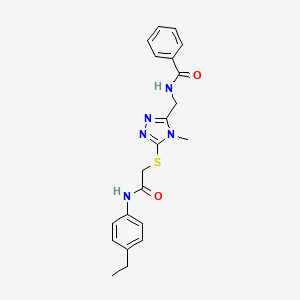 N-{[5-({2-[(4-ethylphenyl)amino]-2-oxoethyl}thio)-4-methyl-4H-1,2,4-triazol-3-yl]methyl}benzamide