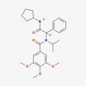 molecular formula C26H34N2O5 B4061759 N-[2-(cyclopentylamino)-2-oxo-1-phenylethyl]-N-isopropyl-3,4,5-trimethoxybenzamide 