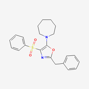 1-[2-benzyl-4-(phenylsulfonyl)-1,3-oxazol-5-yl]azepane