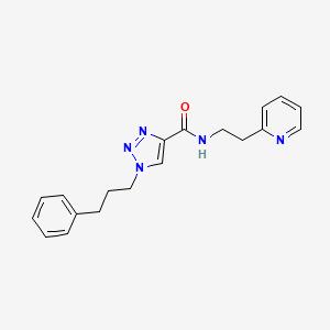 molecular formula C19H21N5O B4061783 1-(3-phenylpropyl)-N-[2-(2-pyridinyl)ethyl]-1H-1,2,3-triazole-4-carboxamide 