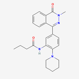 N-[5-(3-methyl-4-oxo-3,4-dihydro-1-phthalazinyl)-2-(1-piperidinyl)phenyl]butanamide