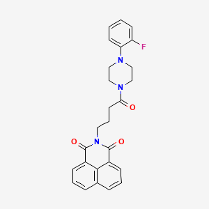 molecular formula C26H24FN3O3 B4061804 2-{4-[4-(2-fluorophenyl)-1-piperazinyl]-4-oxobutyl}-1H-benzo[de]isoquinoline-1,3(2H)-dione 