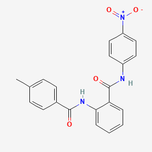 molecular formula C21H17N3O4 B4061808 2-[(4-methylbenzoyl)amino]-N-(4-nitrophenyl)benzamide 