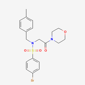 molecular formula C20H23BrN2O4S B4061812 4-溴-N-(4-甲基苄基)-N-(2-吗啉-4-基-2-氧代乙基)-苯磺酰胺 