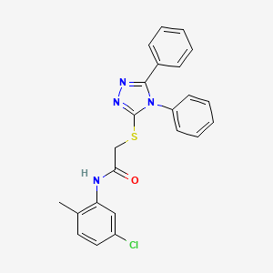 N-(5-chloro-2-methylphenyl)-2-[(4,5-diphenyl-4H-1,2,4-triazol-3-yl)thio]acetamide