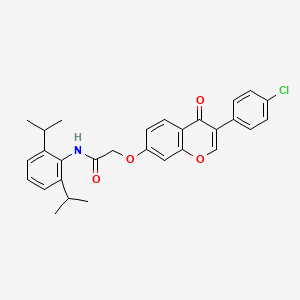 molecular formula C29H28ClNO4 B4061866 2-{[3-(4-chlorophenyl)-4-oxo-4H-chromen-7-yl]oxy}-N-(2,6-diisopropylphenyl)acetamide 