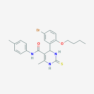 6-(5-bromo-2-butoxyphenyl)-2-mercapto-4-methyl-N-(4-methylphenyl)-1,6-dihydro-5-pyrimidinecarboxamide