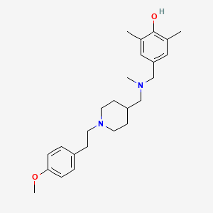 molecular formula C25H36N2O2 B4061900 4-{[({1-[2-(4-methoxyphenyl)ethyl]-4-piperidinyl}methyl)(methyl)amino]methyl}-2,6-dimethylphenol 