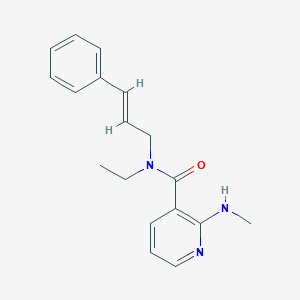 molecular formula C18H21N3O B4061909 N-ethyl-2-(methylamino)-N-[(2E)-3-phenylprop-2-en-1-yl]nicotinamide 