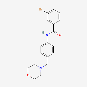 molecular formula C18H19BrN2O2 B4061916 3-bromo-N-[4-(4-morpholinylmethyl)phenyl]benzamide 