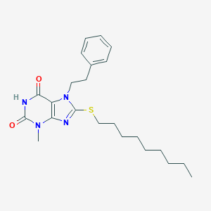 3-methyl-8-(nonylsulfanyl)-7-(2-phenylethyl)-3,7-dihydro-1H-purine-2,6-dione