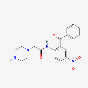 molecular formula C20H22N4O4 B4061934 N-(2-benzoyl-4-nitrophenyl)-2-(4-methyl-1-piperazinyl)acetamide 