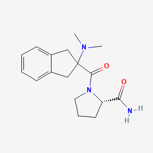 molecular formula C17H23N3O2 B4061948 1-{[2-(dimethylamino)-2,3-dihydro-1H-inden-2-yl]carbonyl}-L-prolinamide 