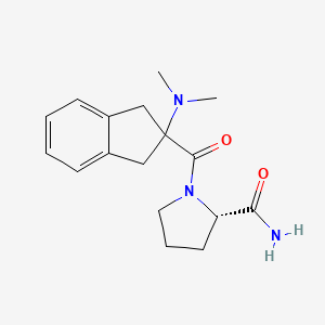 molecular formula C17H23N3O2 B4061948 1-{[2-(二甲氨基)-2,3-二氢-1H-茚-2-基]羰基}-L-脯氨酰胺 