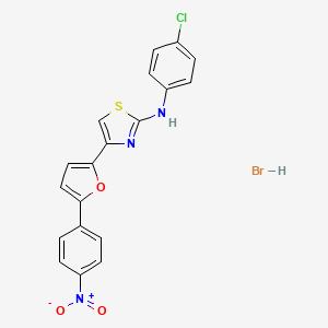 N-(4-chlorophenyl)-4-[5-(4-nitrophenyl)-2-furyl]-1,3-thiazol-2-amine hydrobromide