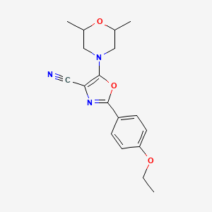 molecular formula C18H21N3O3 B4061985 5-(2,6-二甲基-4-吗啉基)-2-(4-乙氧基苯基)-1,3-恶唑-4-腈 