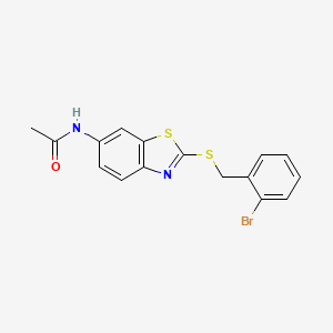 molecular formula C16H13BrN2OS2 B4062024 N-{2-[(2-bromobenzyl)thio]-1,3-benzothiazol-6-yl}acetamide 