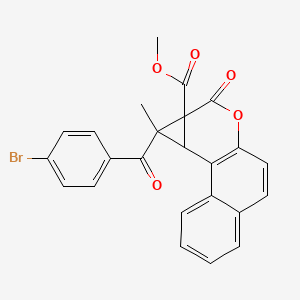 molecular formula C24H17BrO5 B4062035 methyl 1-(4-bromobenzoyl)-1-methyl-2-oxo-1,9c-dihydrobenzo[f]cyclopropa[c]chromene-1a(2H)-carboxylate 