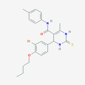 6-(3-bromo-4-butoxyphenyl)-2-mercapto-4-methyl-N-(4-methylphenyl)-1,6-dihydro-5-pyrimidinecarboxamide