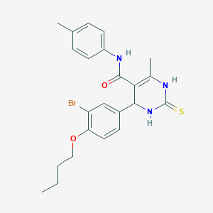 molecular formula C23H26BrN3O2S B4062042 6-(3-bromo-4-butoxyphenyl)-2-mercapto-4-methyl-N-(4-methylphenyl)-1,6-dihydro-5-pyrimidinecarboxamide 