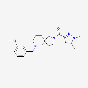 molecular formula C22H30N4O2 B4062045 2-[(1,5-dimethyl-1H-pyrazol-3-yl)carbonyl]-7-(3-methoxybenzyl)-2,7-diazaspiro[4.5]decane 