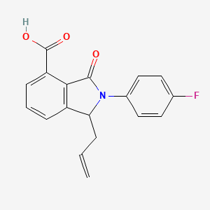 molecular formula C18H14FNO3 B4062056 1-烯丙基-2-(4-氟苯基)-3-氧代-4-异吲哚啉甲酸 
