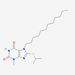 7-dodecyl-8-(isopropylsulfanyl)-3-methyl-3,7-dihydro-1H-purine-2,6-dione