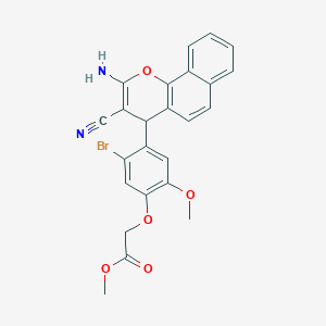 methyl [4-(2-amino-3-cyano-4H-benzo[h]chromen-4-yl)-5-bromo-2-methoxyphenoxy]acetate