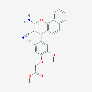 molecular formula C24H19BrN2O5 B4062064 methyl [4-(2-amino-3-cyano-4H-benzo[h]chromen-4-yl)-5-bromo-2-methoxyphenoxy]acetate 