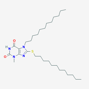 7-dodecyl-8-(dodecylsulfanyl)-3-methyl-3,7-dihydro-1H-purine-2,6-dione