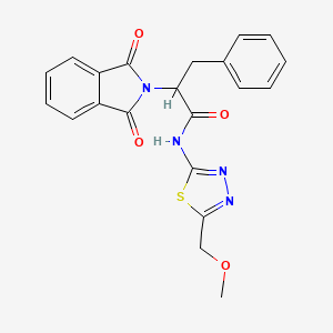 molecular formula C21H18N4O4S B4062101 2-(1,3-dioxo-1,3-dihydro-2H-isoindol-2-yl)-N-[5-(methoxymethyl)-1,3,4-thiadiazol-2-yl]-3-phenylpropanamide 