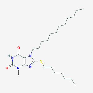 7-dodecyl-8-(heptylsulfanyl)-3-methyl-3,7-dihydro-1H-purine-2,6-dione