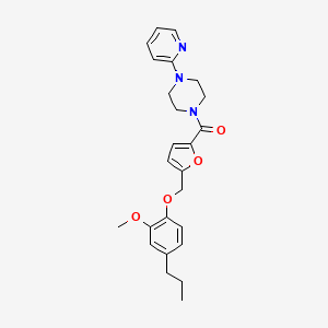 1-{5-[(2-methoxy-4-propylphenoxy)methyl]-2-furoyl}-4-(2-pyridinyl)piperazine