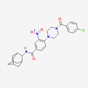 N-2-adamantyl-4-[4-(4-chlorobenzoyl)-1-piperazinyl]-3-nitrobenzamide
